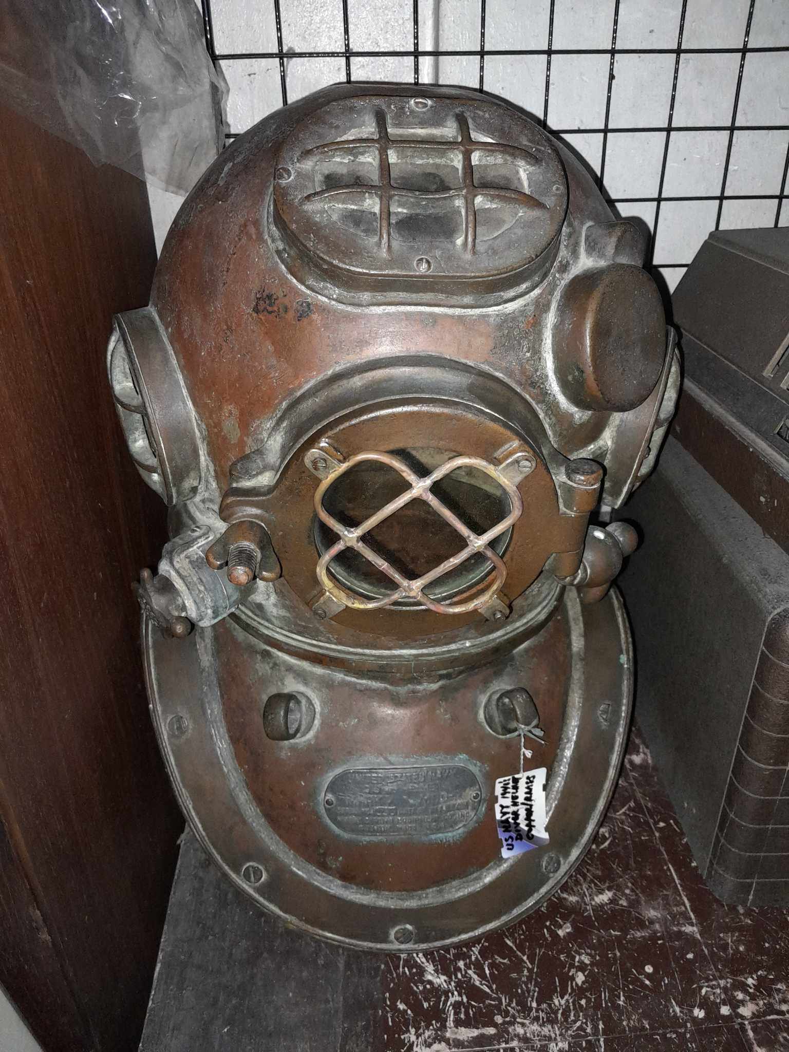 Vintage US Navy Diver Helmet Copper/ Brass