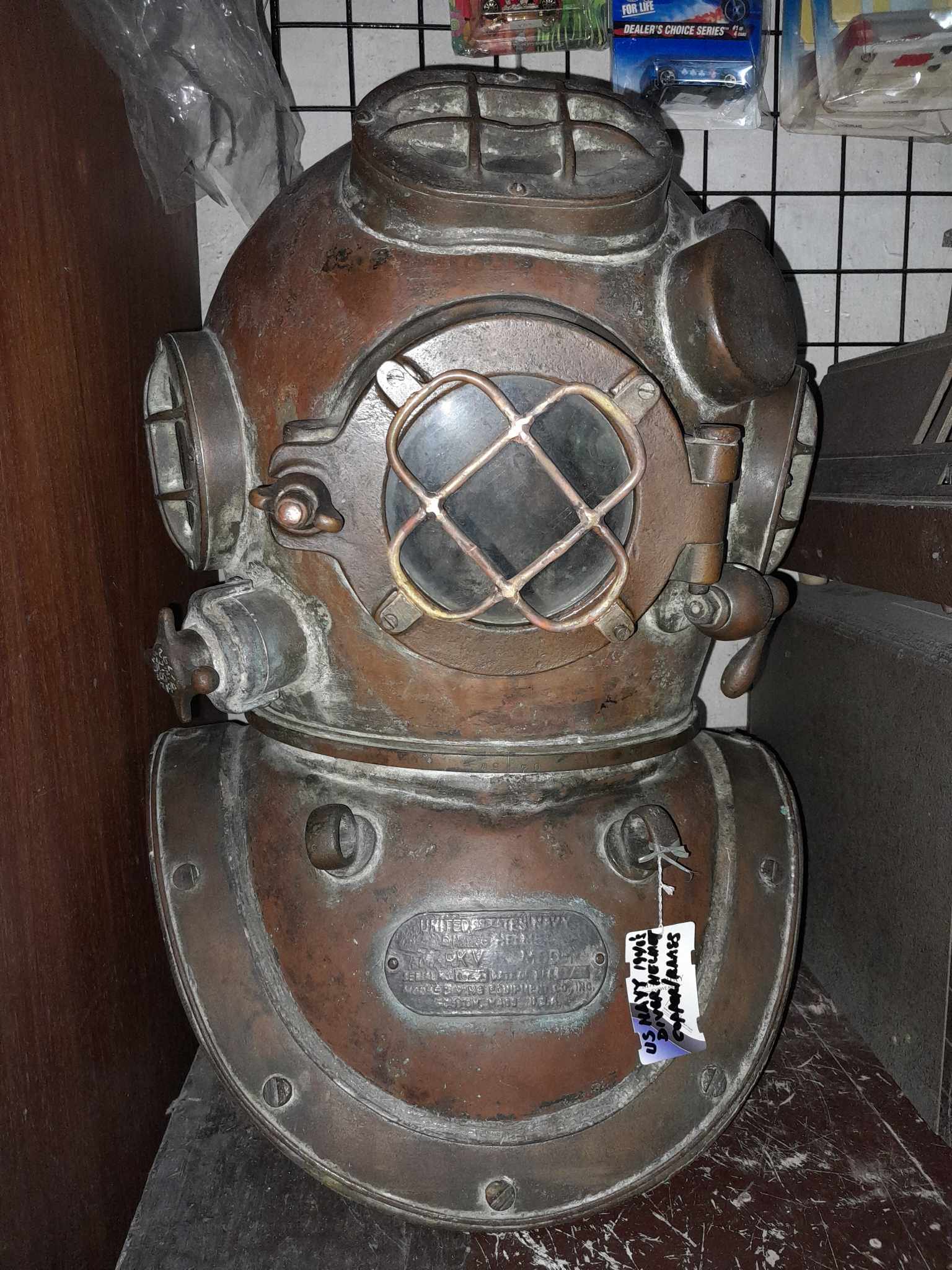 Vintage US Navy Diver Helmet Copper/ Brass