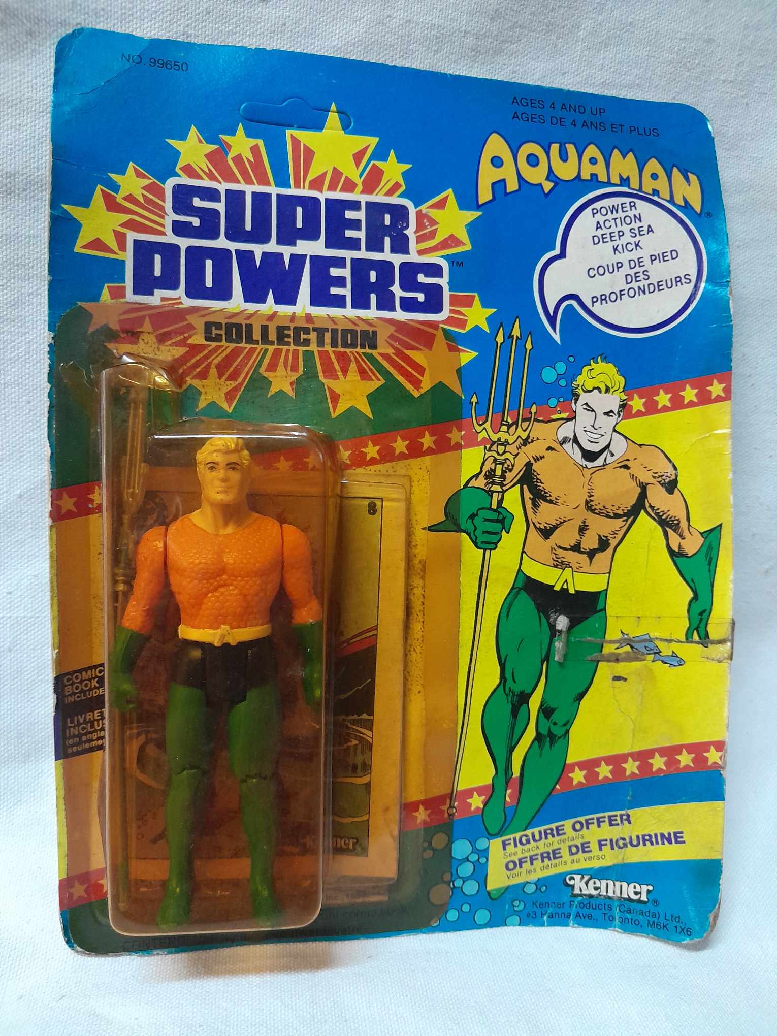 1984 Kenner Aquaman Super Power  Carded