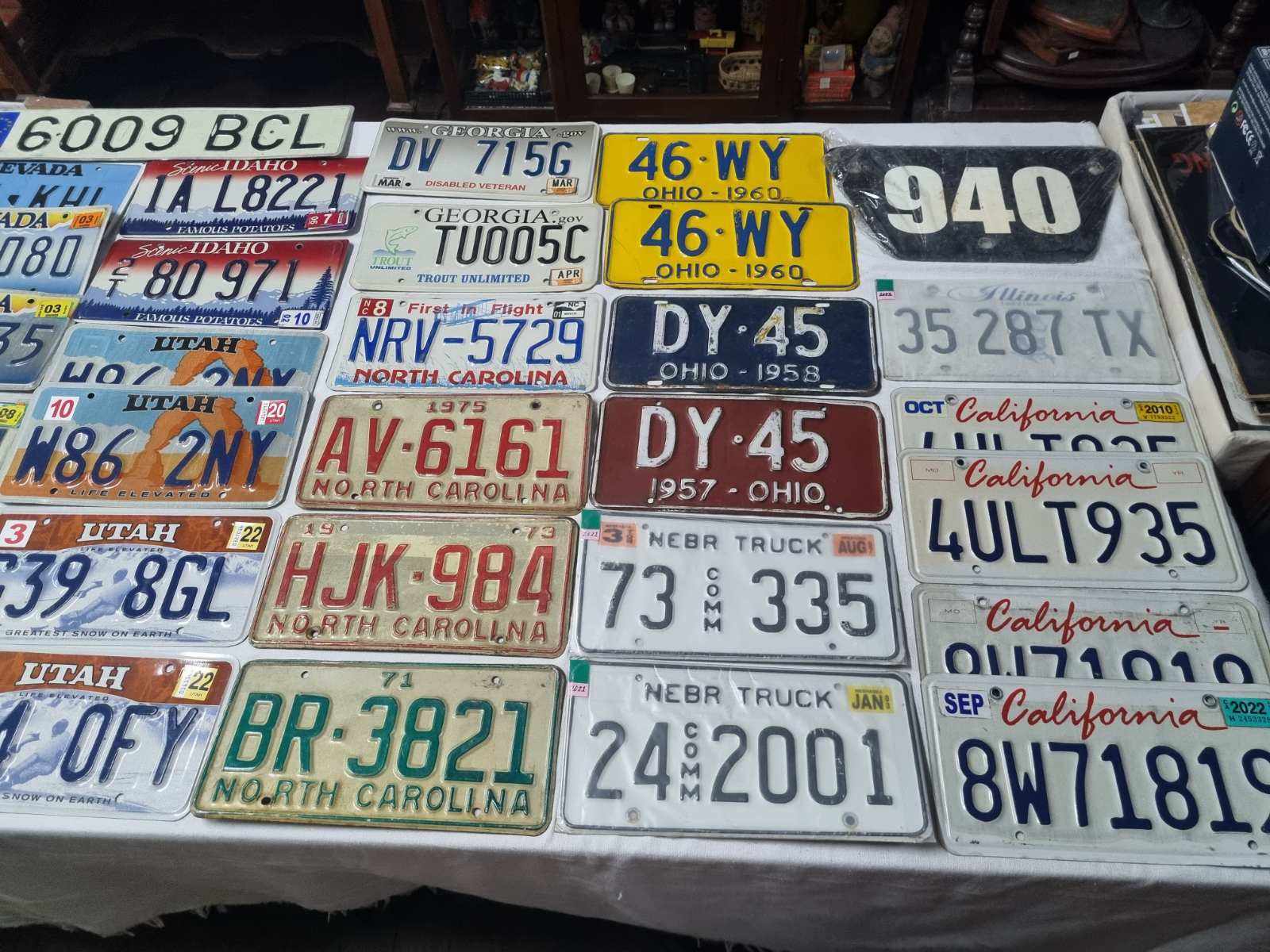 Vintage Foreign Car Plates