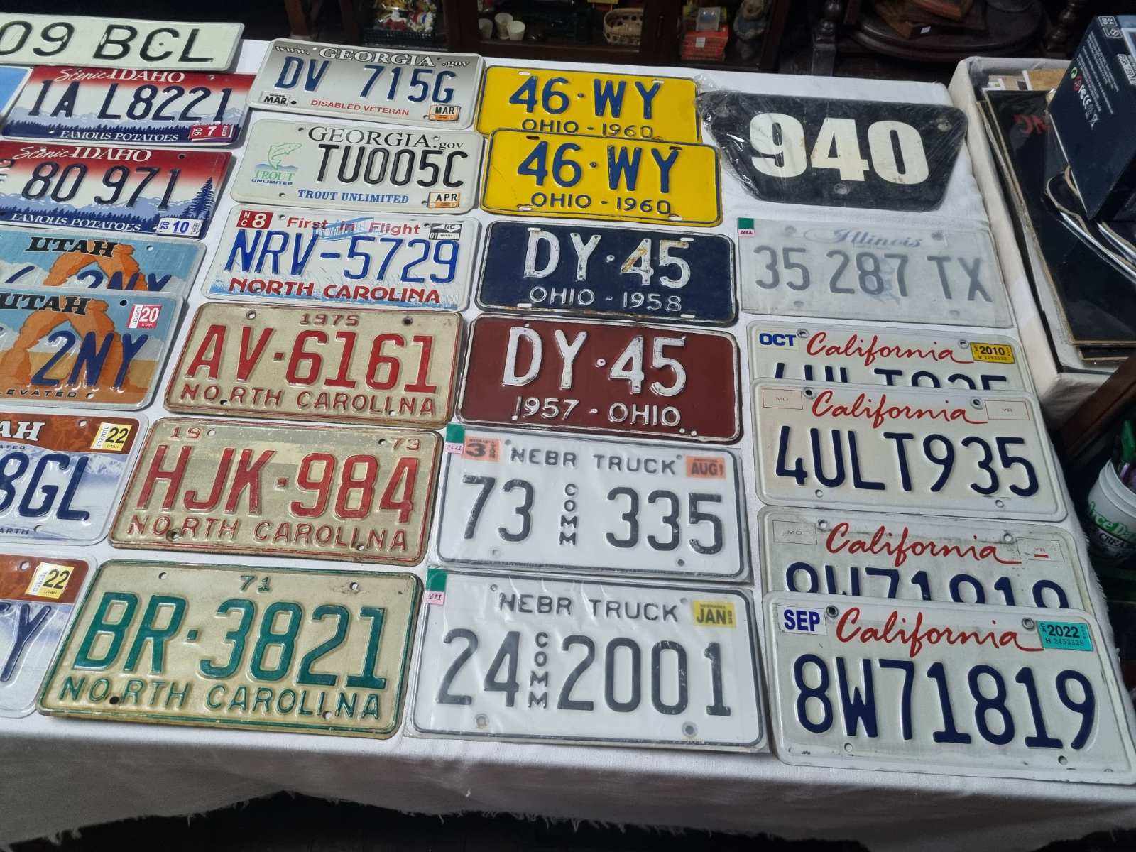 Vintage Foreign Car Plates