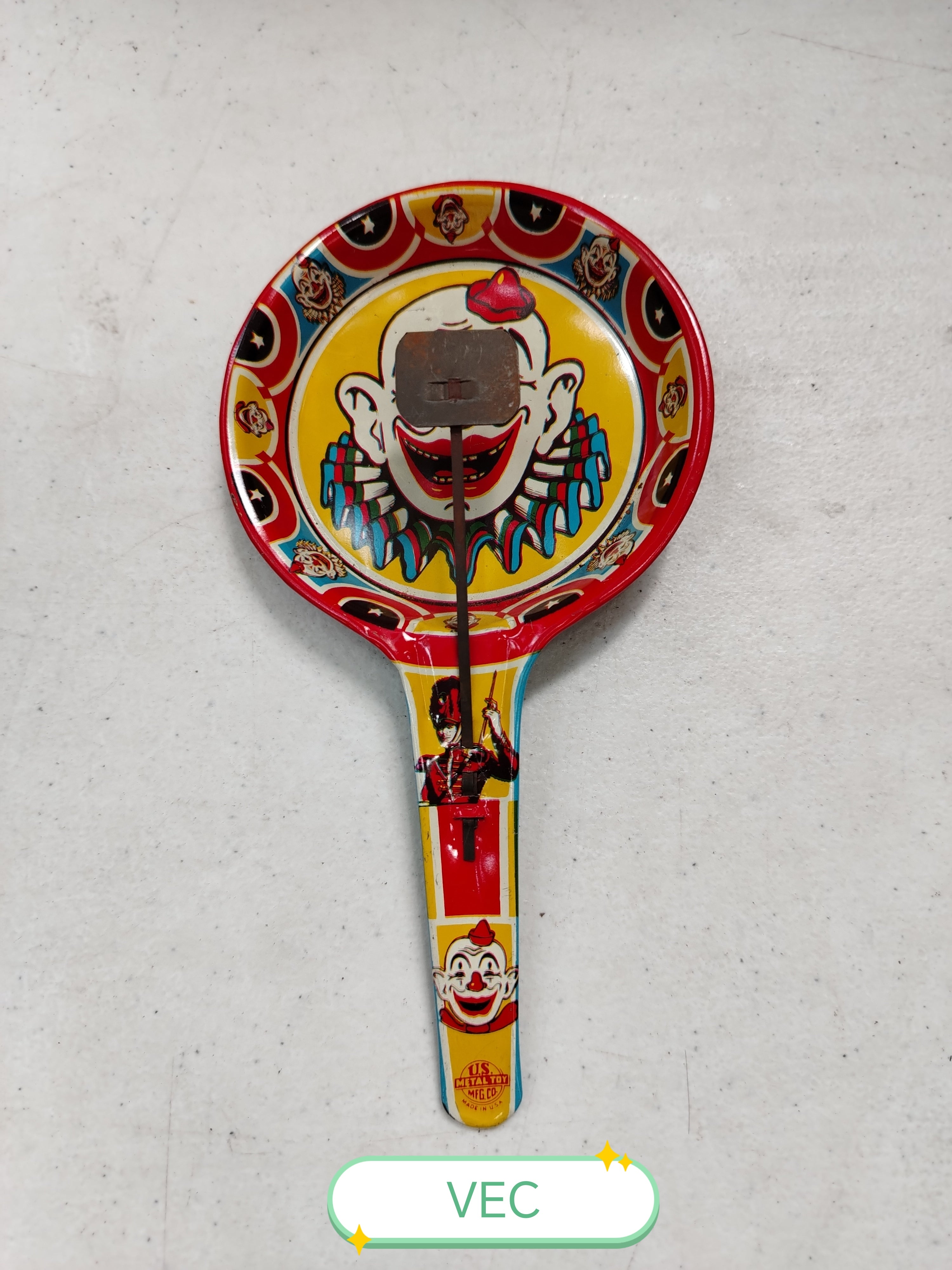 US METAL TOY CLOWN NOISE MAKER