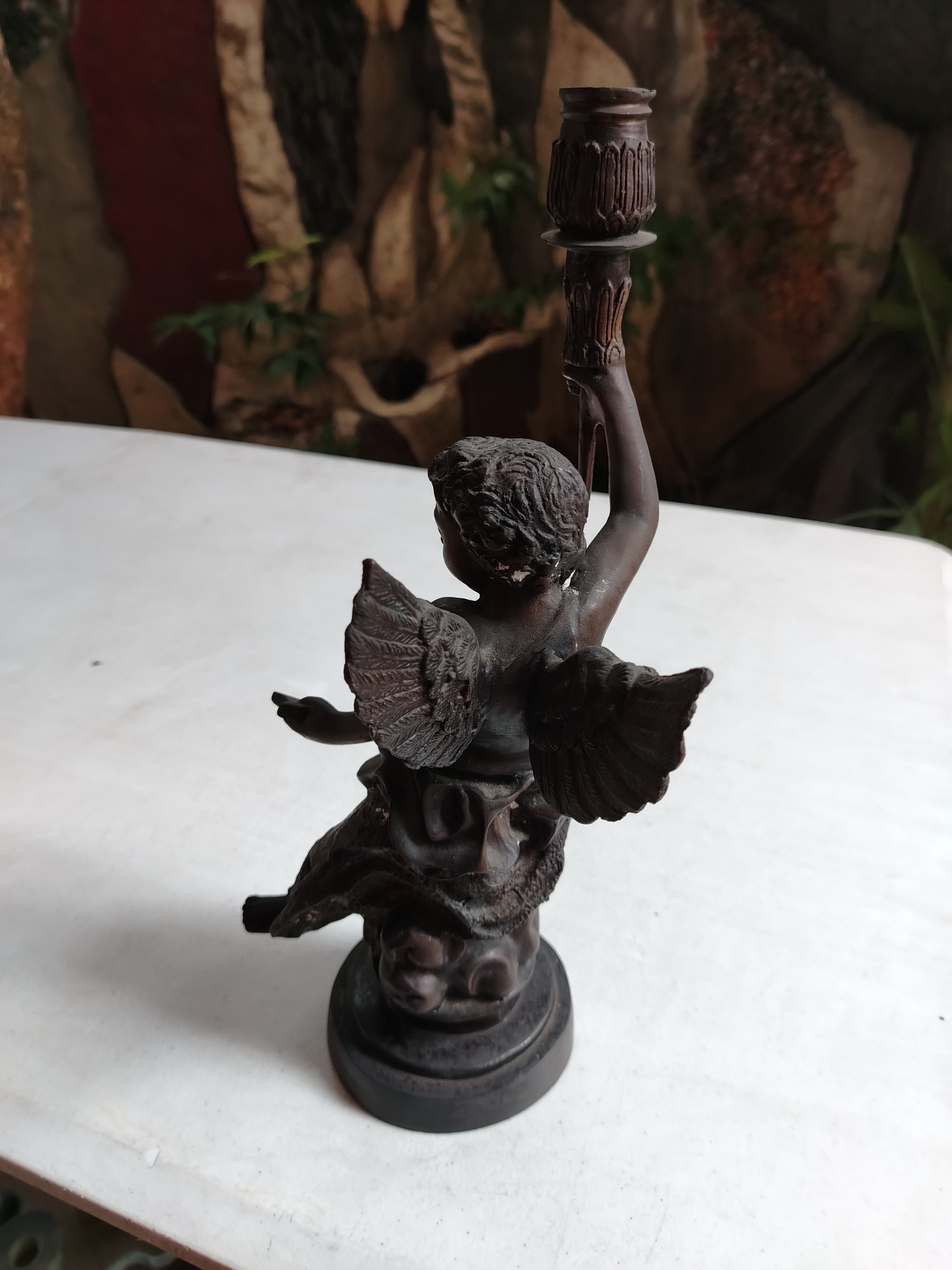 ANGEL BRASS CANDLE HOLDER SINGLE