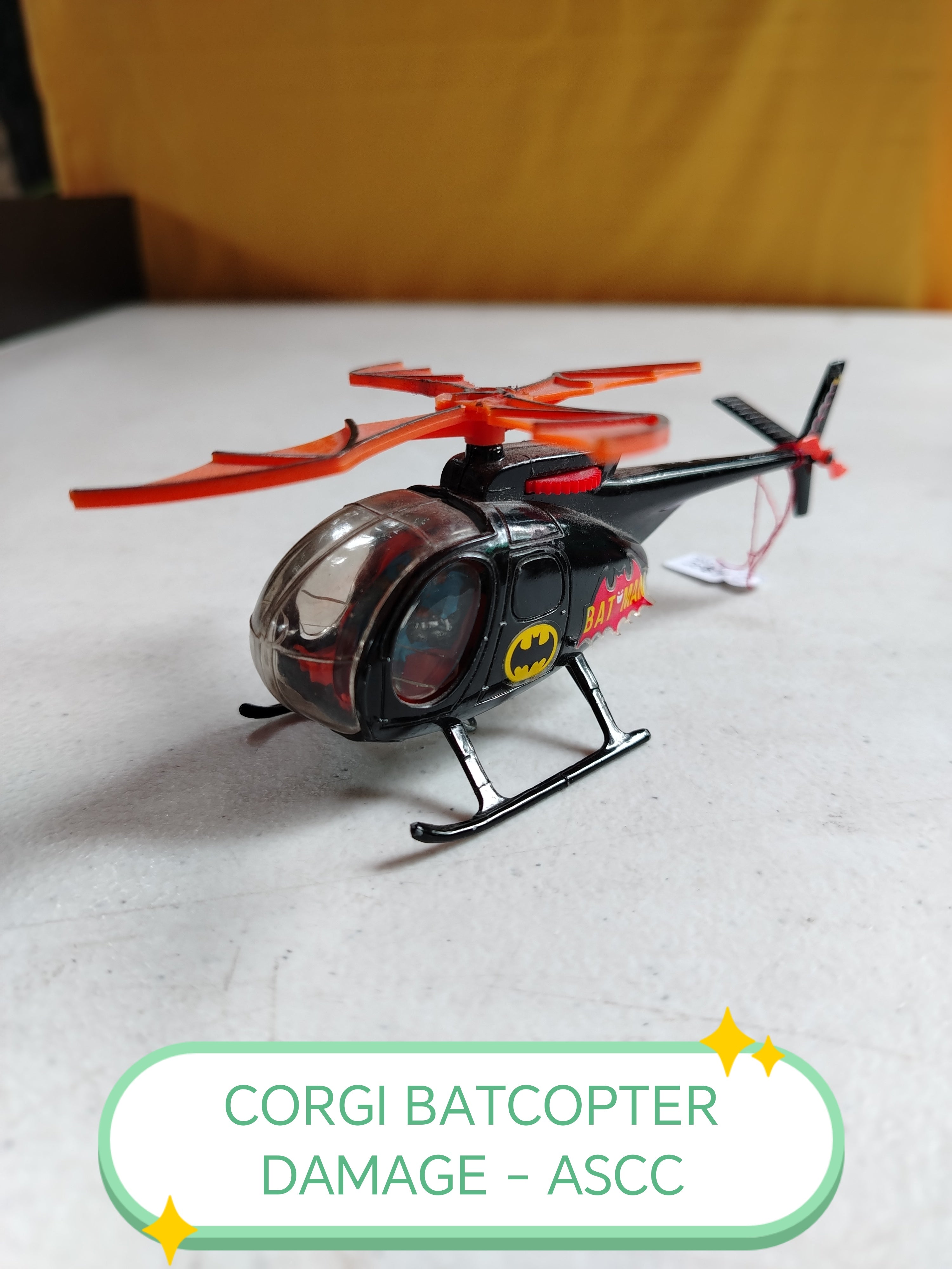 CORGI BATCOPTER W/ DAMAGE