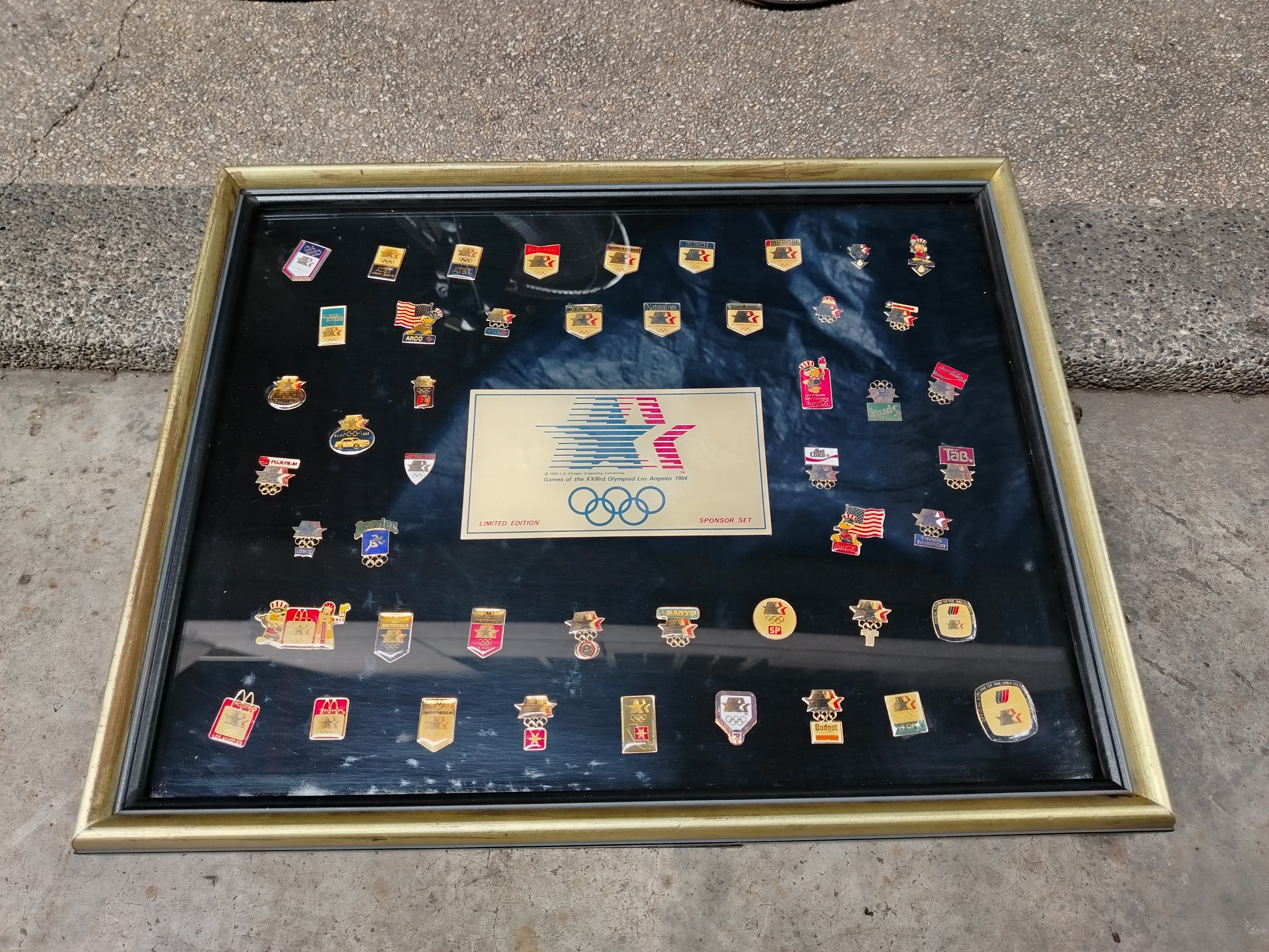 1984 OLYMPIC PIN W/ FRAME