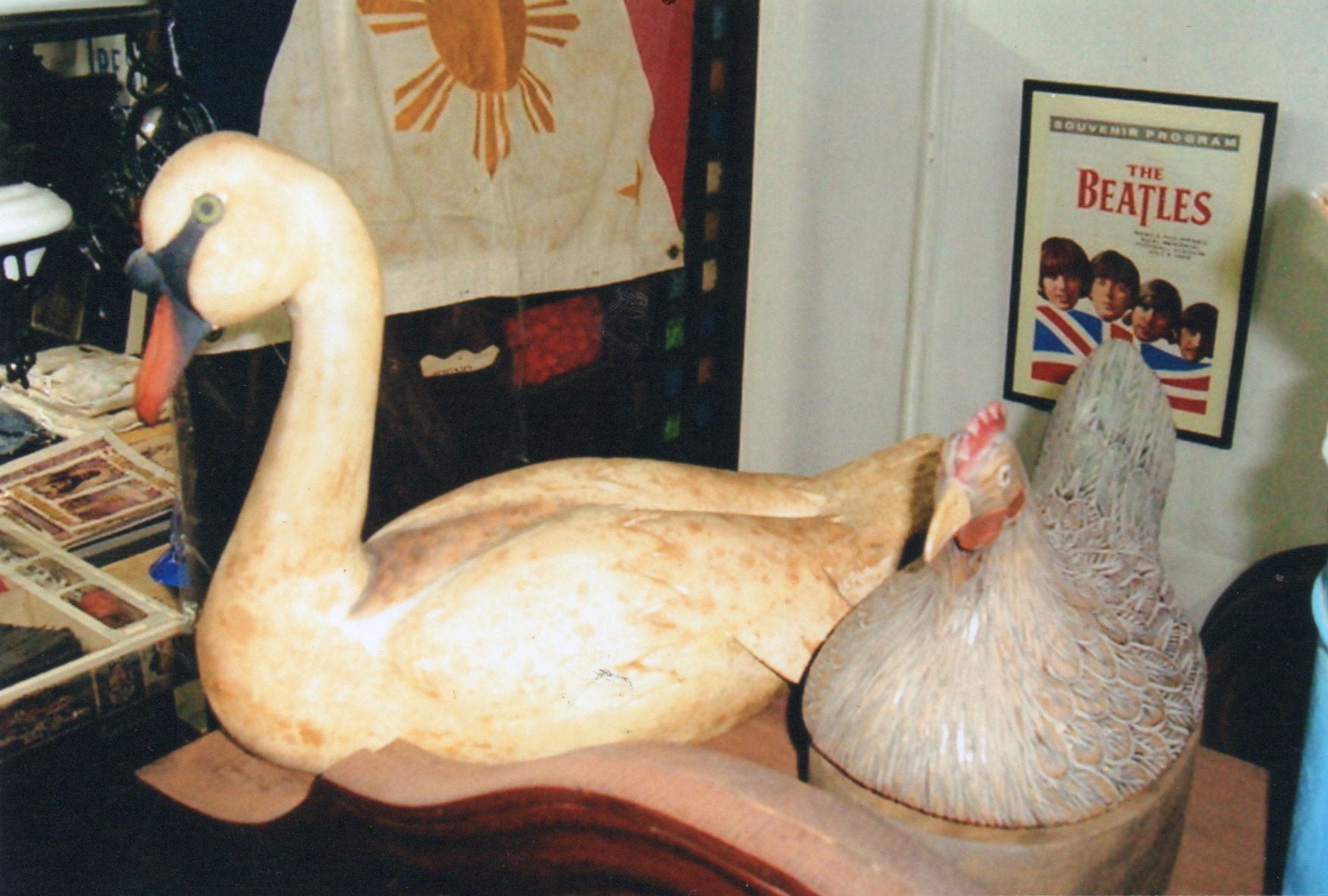 Duck And Hen Carving Wood