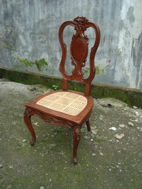 Single Chair AMN-AB09 Narra w/ Carving