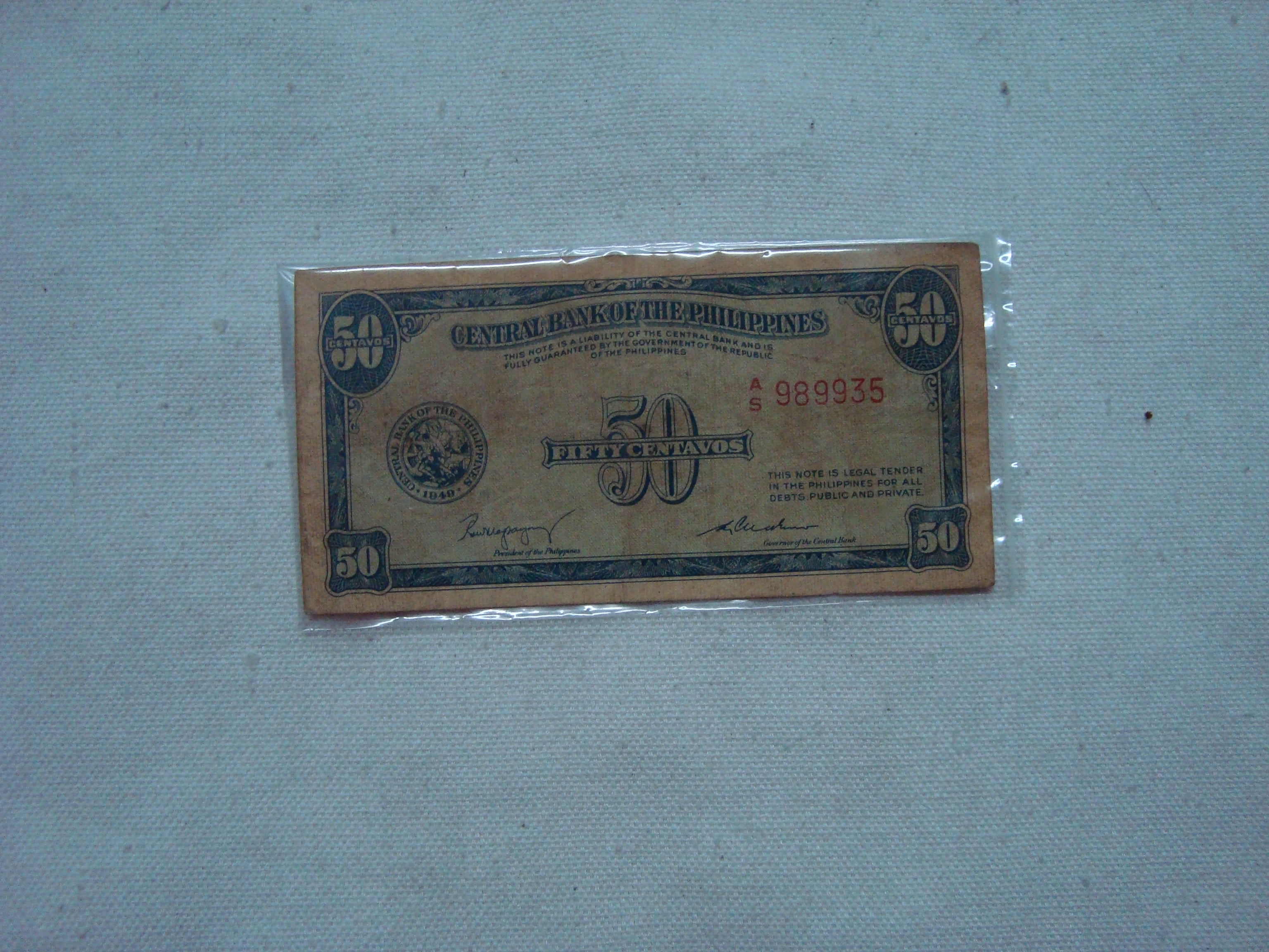 CBP 50 Centavos Paper Money