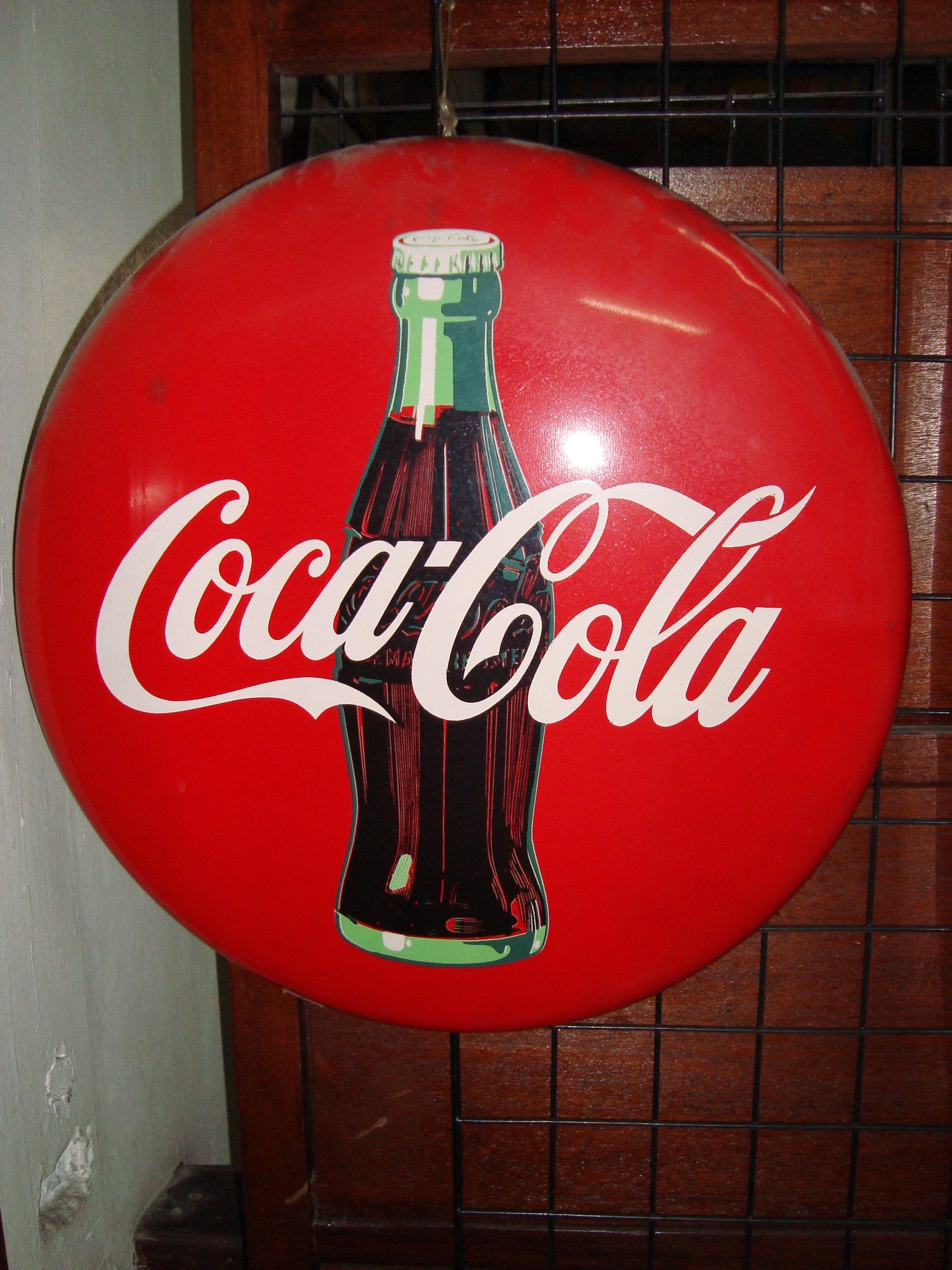 Round Coca Cola Tin Sign