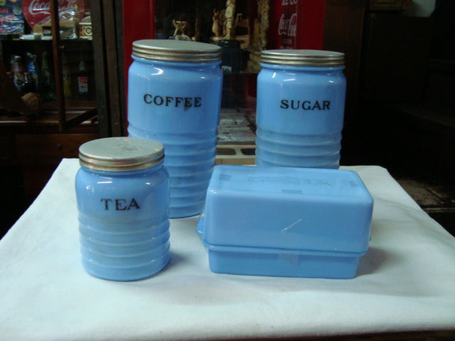 Coffee, Tea, Sugar, & Butter Container Set