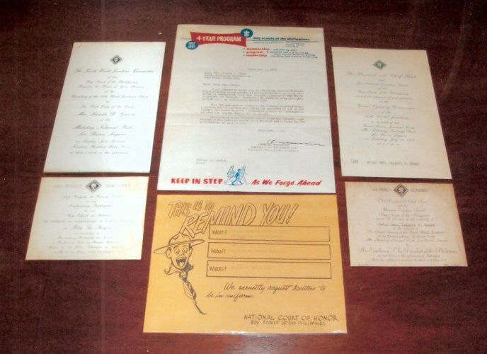 BSP 10th World Jamboree Award Invitations&Letters 1959