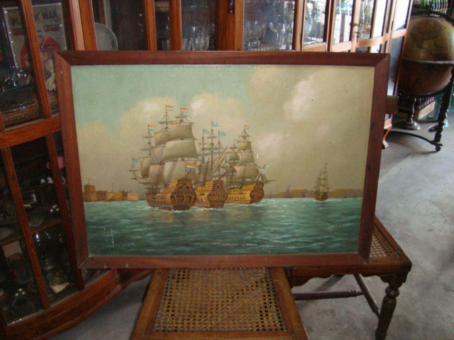 Galleon Ship Oil Painting (JD Castro 1979)